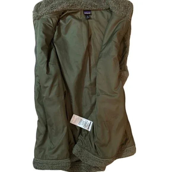 Patagonia Women's Moss Green Fury Full Zip Lined Vintage Retro Vest Size Medium - Picture 7 of 10